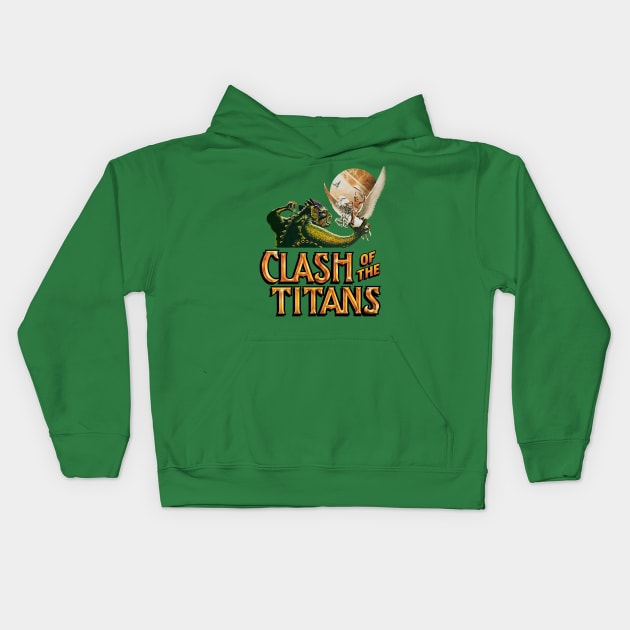 Gods and Monsters Clash Of The Titans  Begins Kids Hoodie by Landscape In Autumn